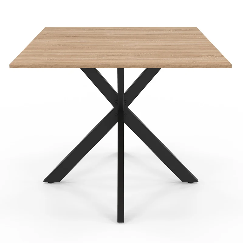 Table repas Spider plateau extensible 120-160cm et pieds croisés noirs