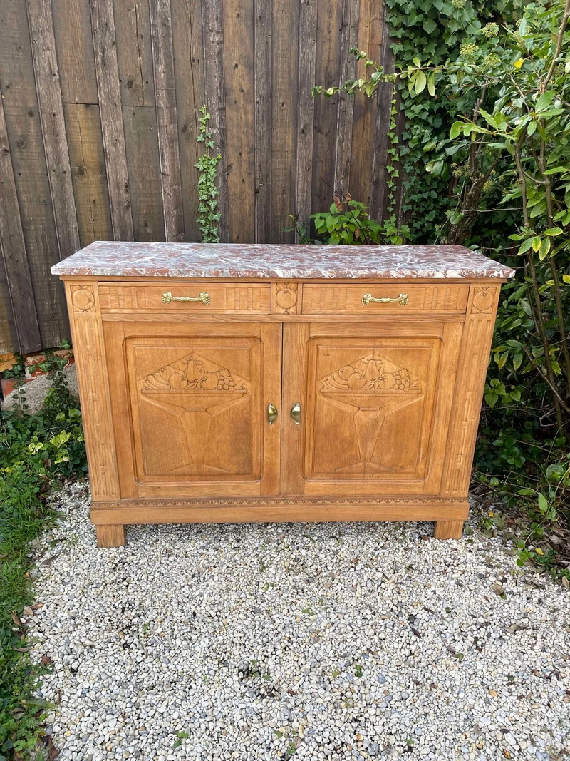 Buffet art déco en châtaignier