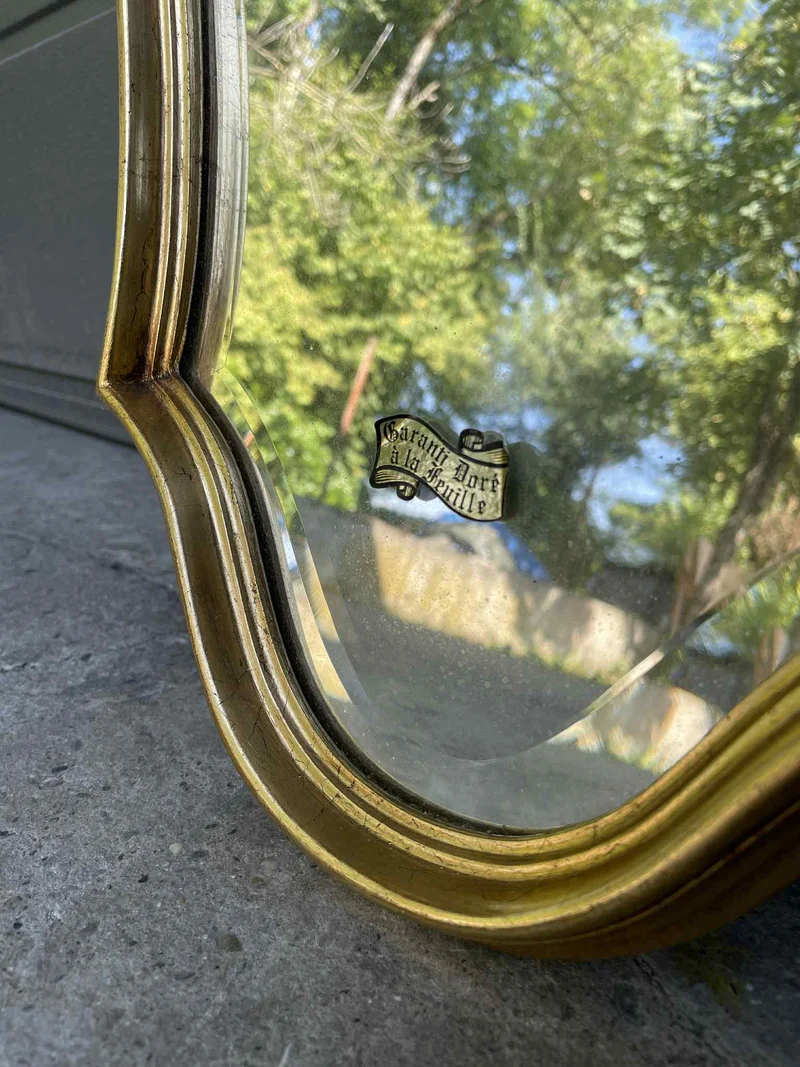 Miroir doré style Louis Philippe