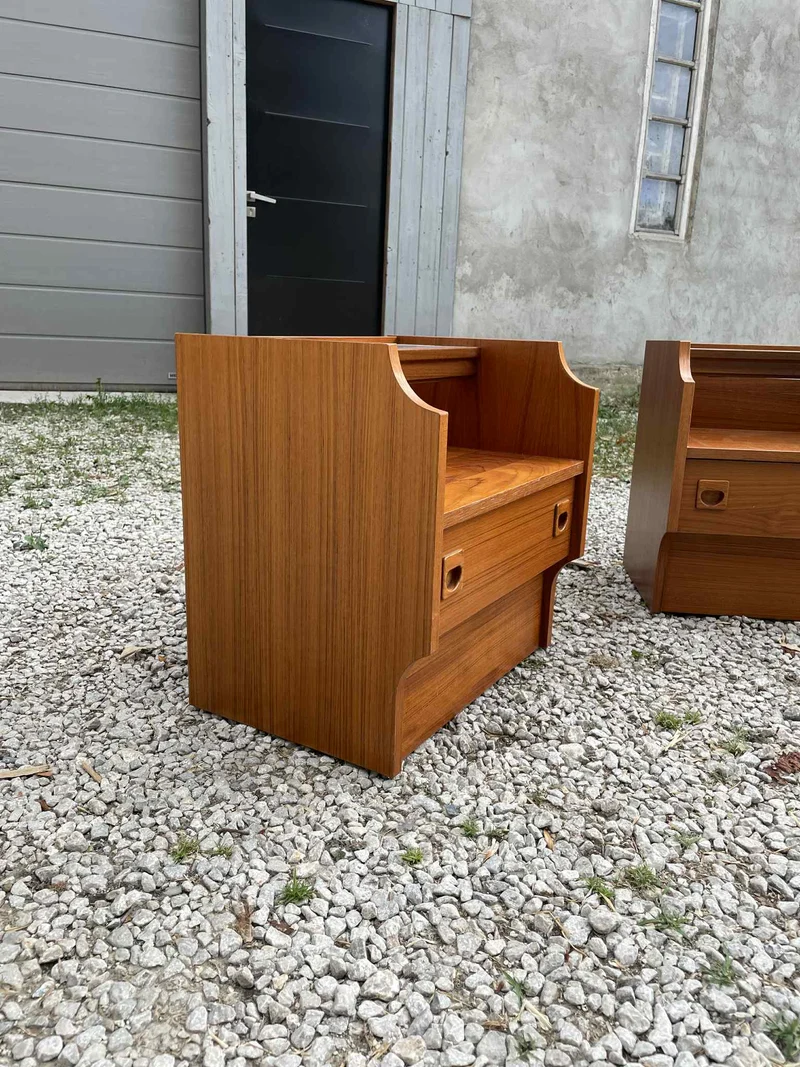 Duo de table de chevet années 70