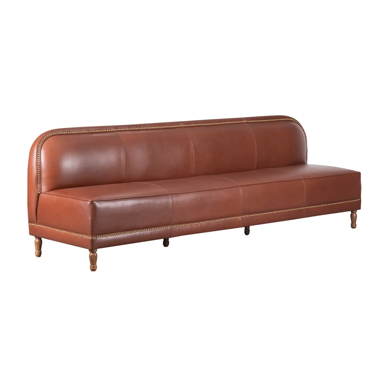 Canapé cuir - Cognac