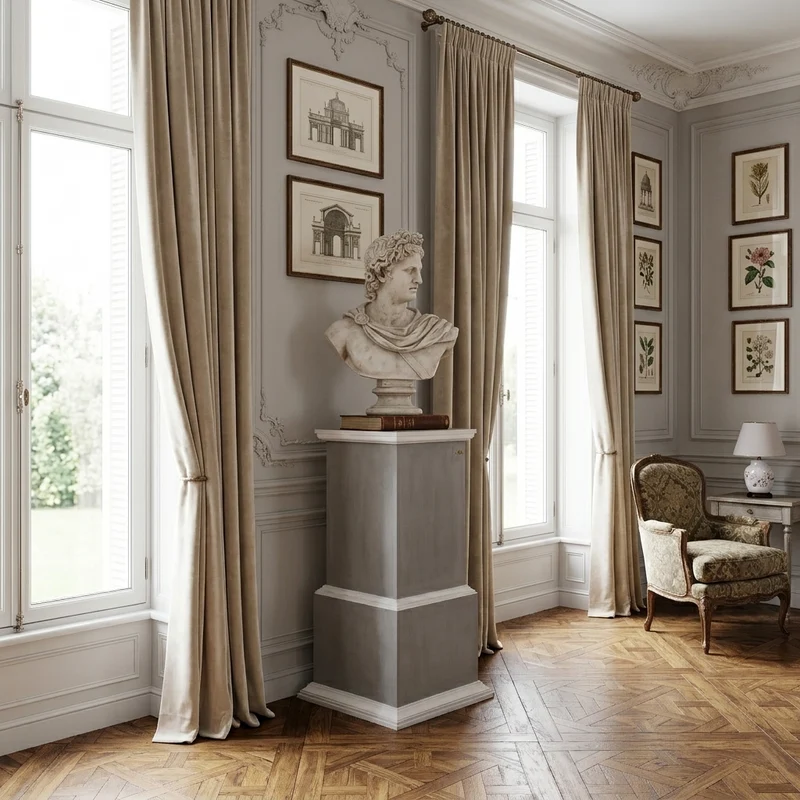 Colonne en bois de acacia massif - Display