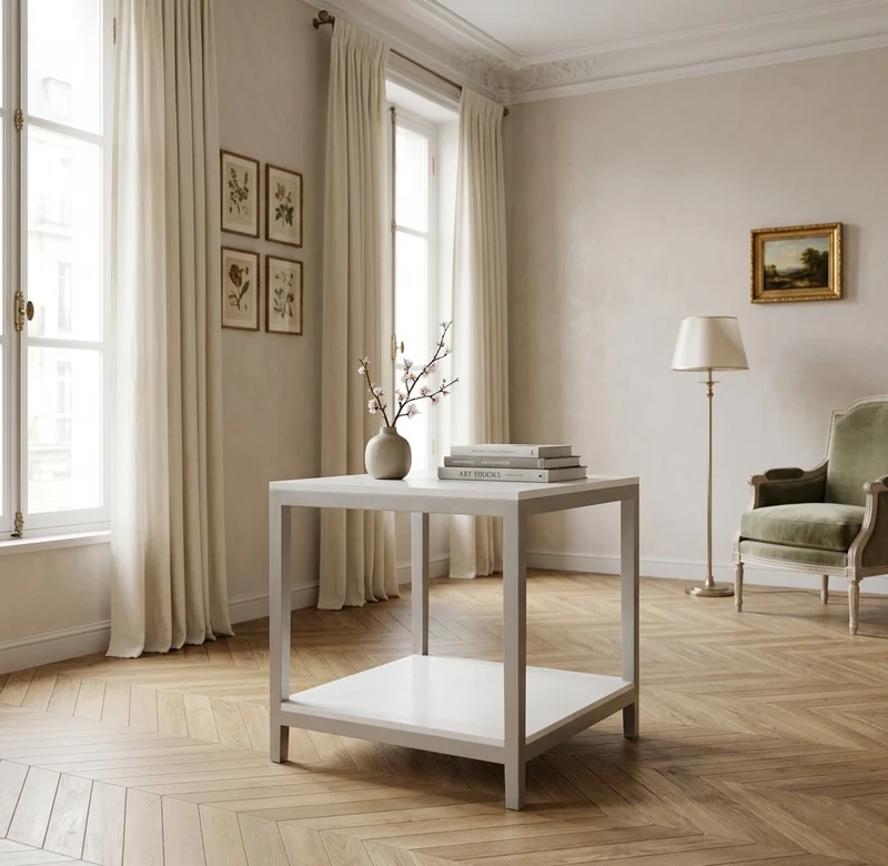 Petite table de présentation en bois de acacia massif - Display