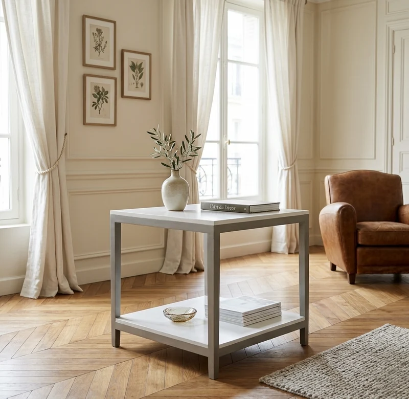 Petite table de présentation en bois de acacia massif - Display