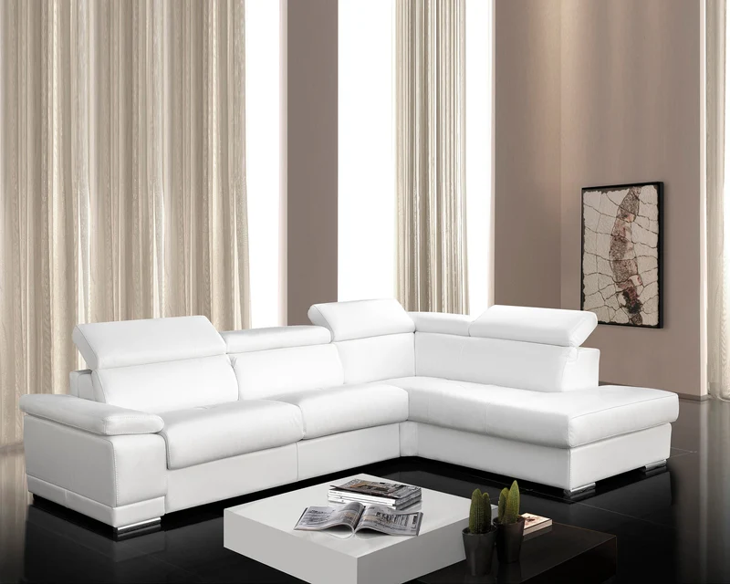 Canapé cuir 3 places grande+angle | Marlin