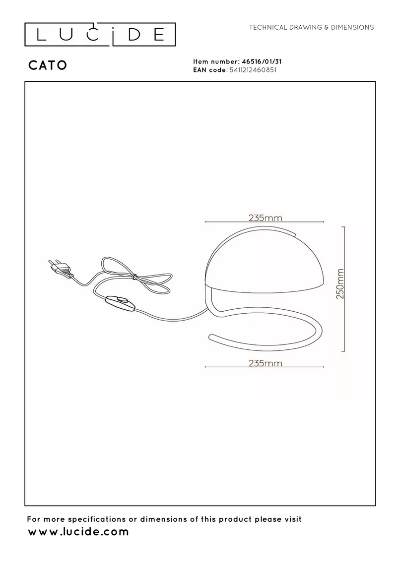Lampe à poser CATO