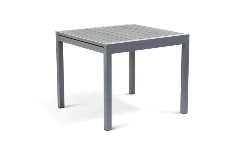 Table de jardin extensible en polywood 135-270cm gris anthracite