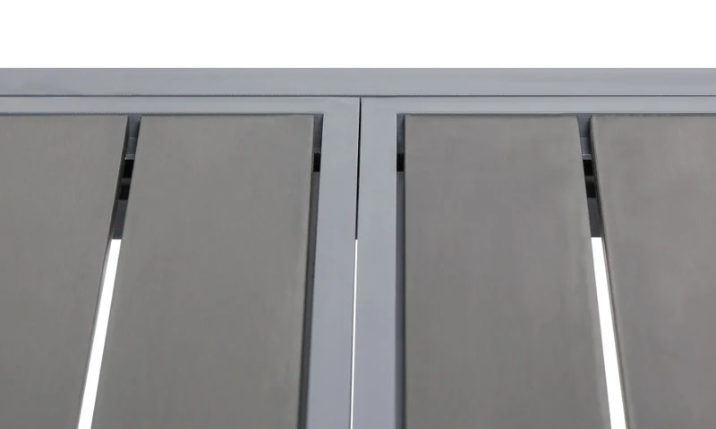 Table de jardin extensible en polywood 135-270cm gris anthracite