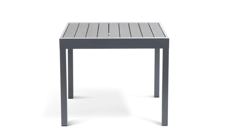 Table de jardin extensible en polywood 90-180cm gris anthracite
