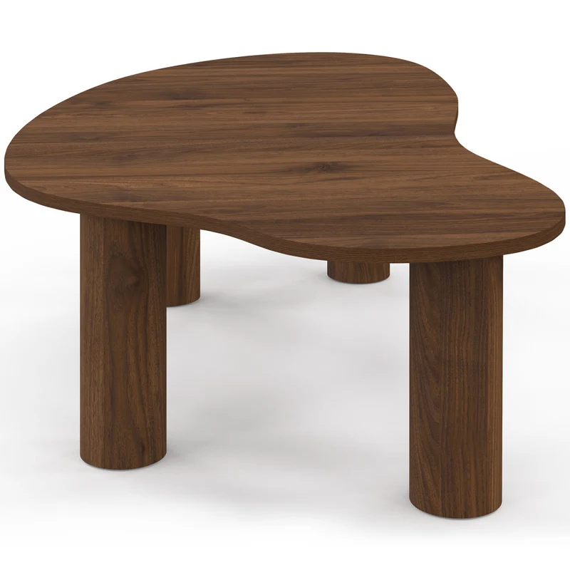 Table basse Naomi organique effet noyer