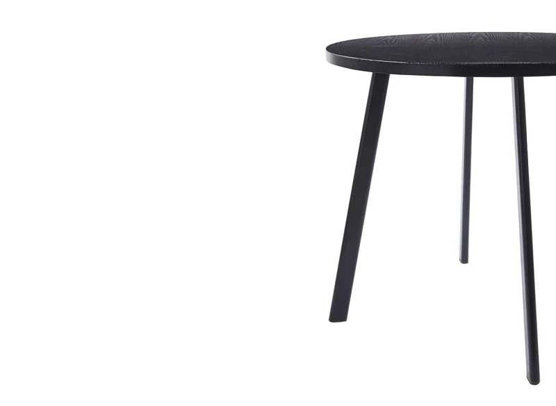 Ensemble table à manger en bois noir avec 4 tabourets gris IRINA