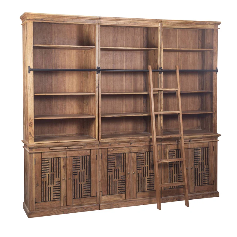 Bibliothèque échelle H235 en acacia massif - Pleiade IV