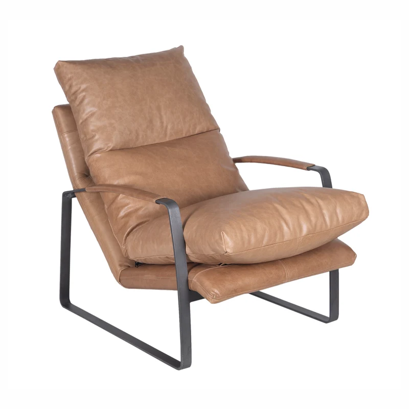 Fauteuil cuir beige – Damo