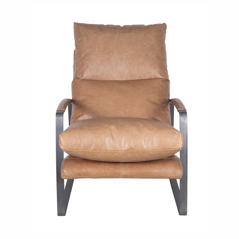 Fauteuil cuir beige – Damo