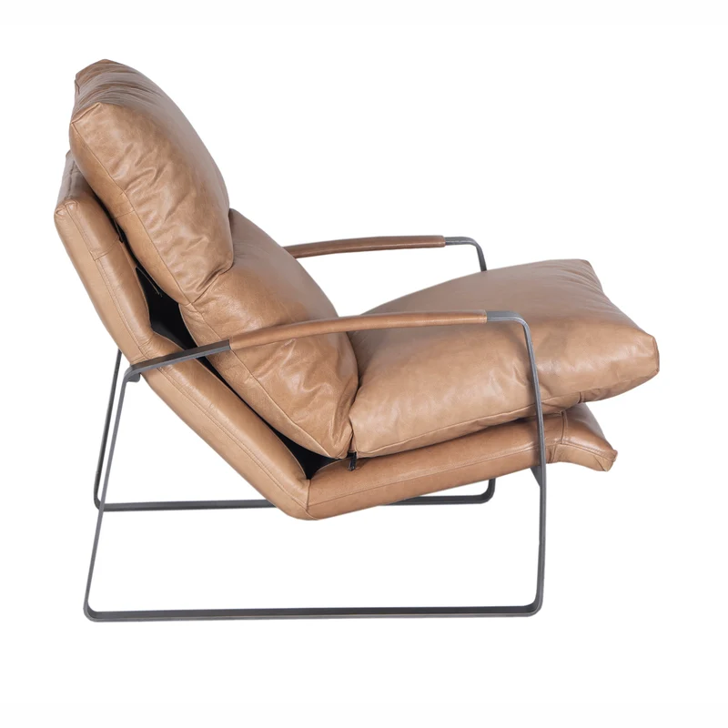 Fauteuil cuir beige – Damo