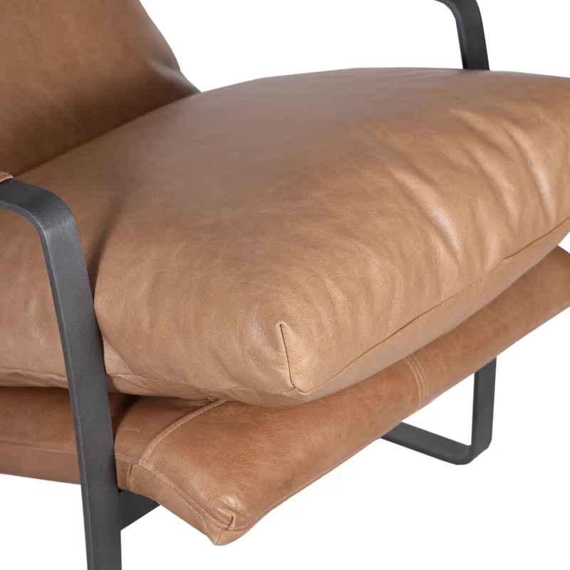 Fauteuil cuir beige – Damo