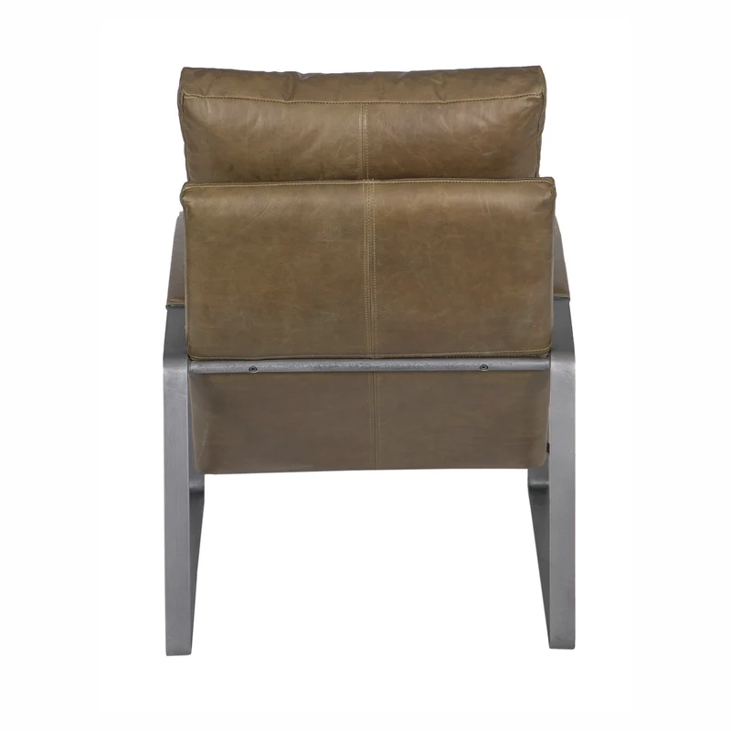 Fauteuil cuir olive vert – Damo