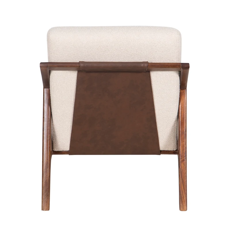 Fauteuil tissu bouclette gris | Jade