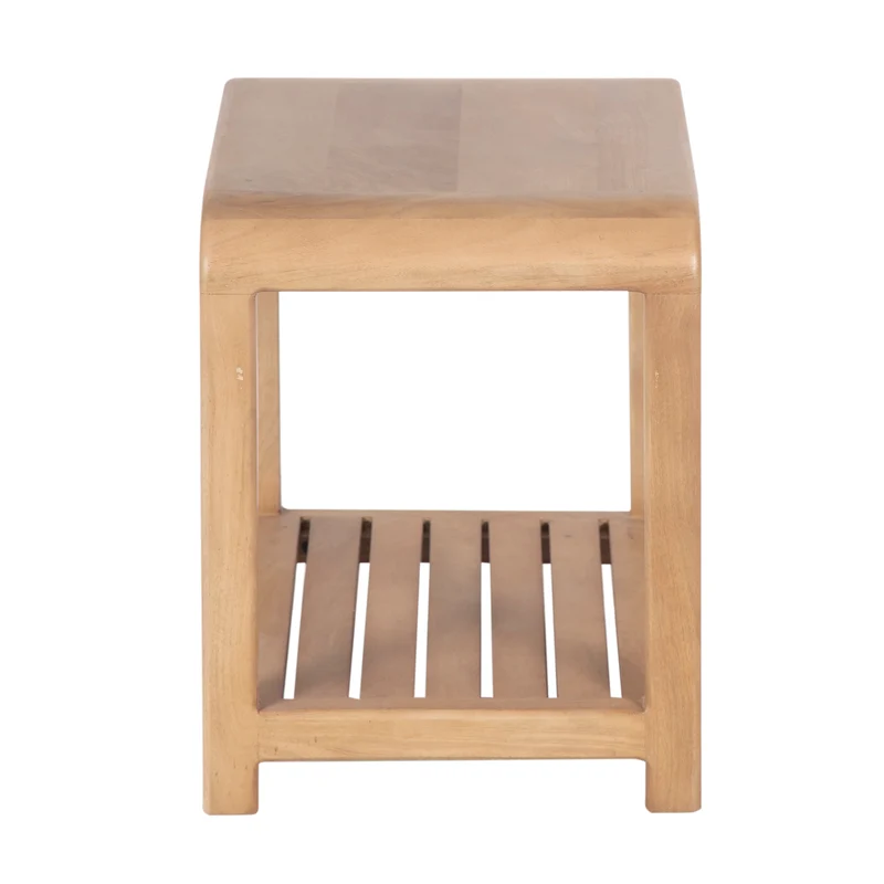 Tabouret avec etagere a lattes | Manguier Eruco