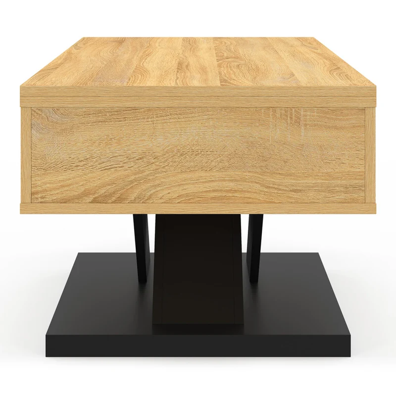 Table basse Alexia avec plateau relevable et dépliant