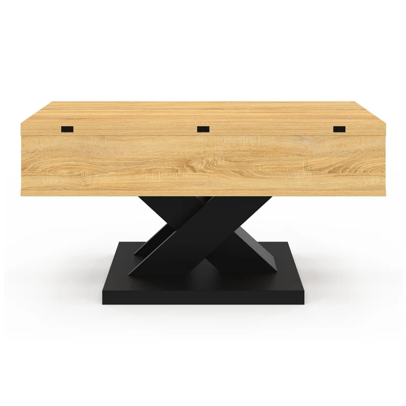 Table basse Alexia avec plateau relevable et dépliant