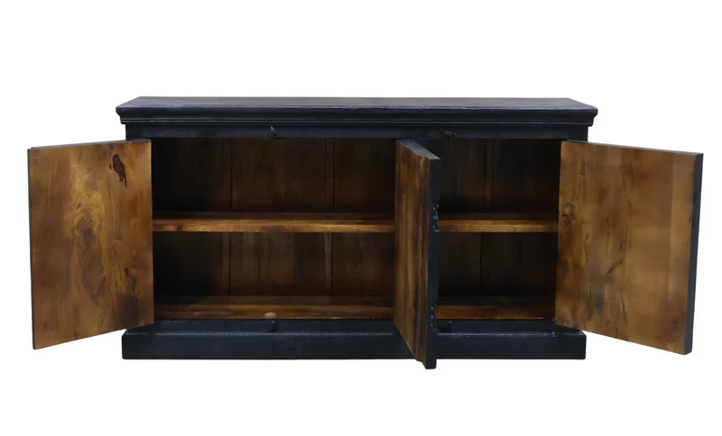 Buffet antique Indien 3 portes bois massif