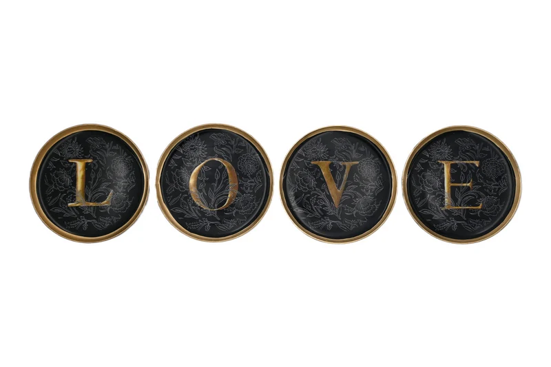 Dessous de verres "LOVE" BONCOEURS - set de 4