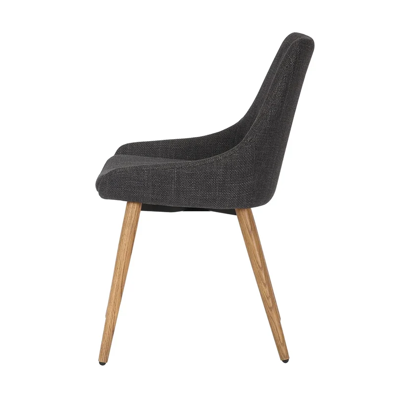 Chaise BARI tissu pieds chêne