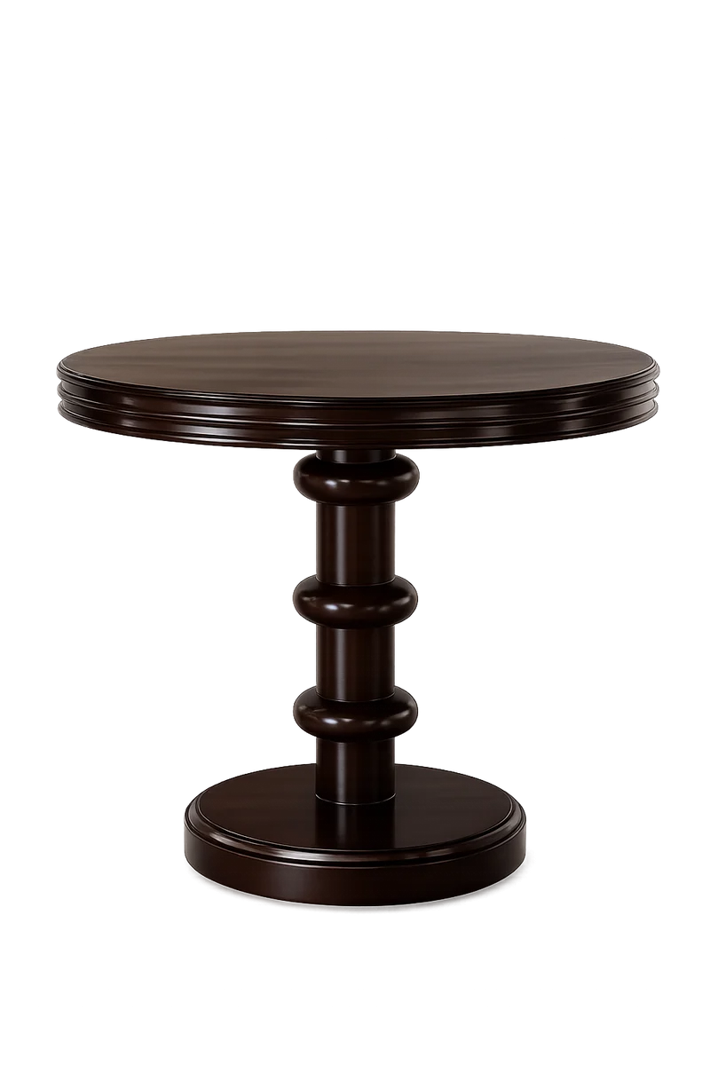 Table ronde Perla Acajou