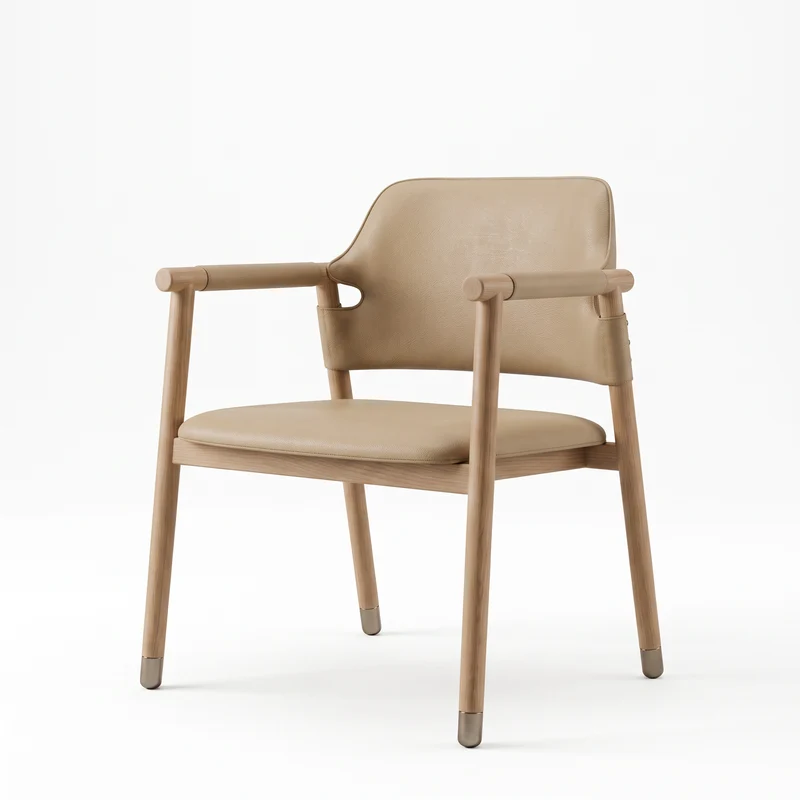 Chaise AARHUS assise en cuir