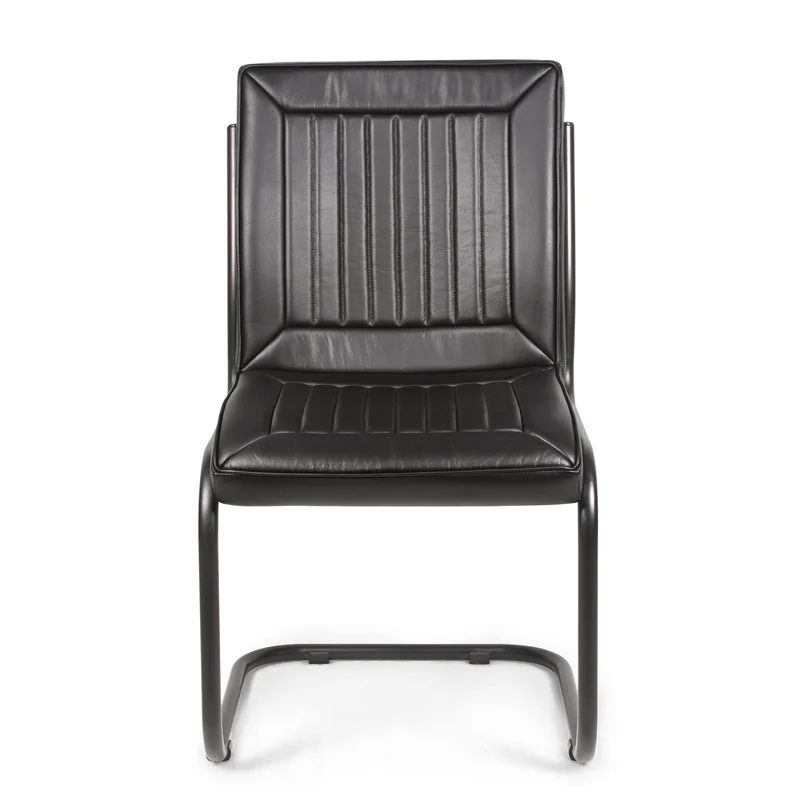 Chaise Wayne cuir noir