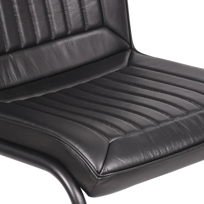 Chaise Wayne cuir noir