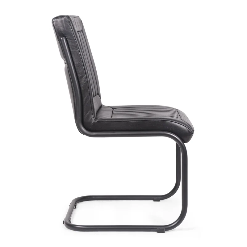 Chaise Wayne cuir noir