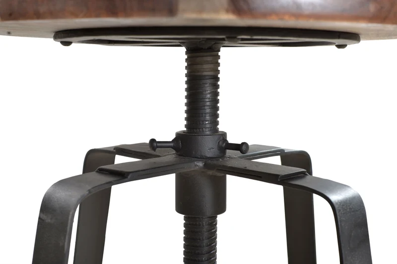 Tabouret ajustable Wayne – sheesham massif dark grey