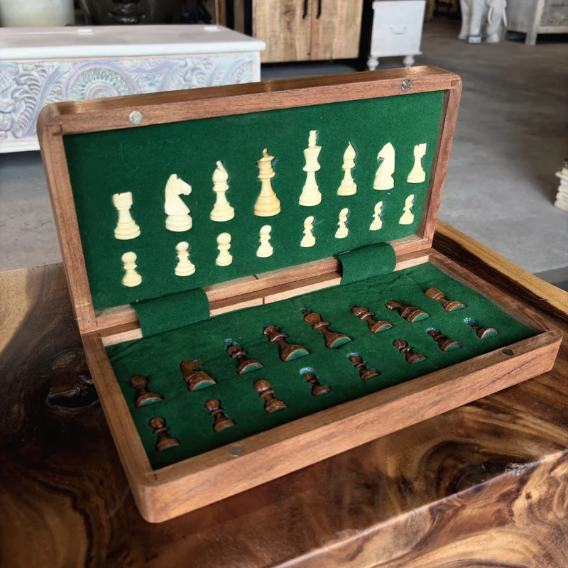Jeu d'échecs pliable 12" carré
