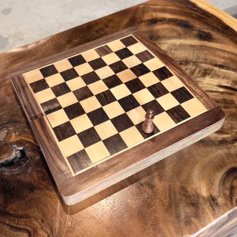Jeu d'échecs pliable 10" carré
