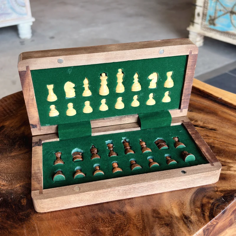Jeu d'échecs pliable 10" carré