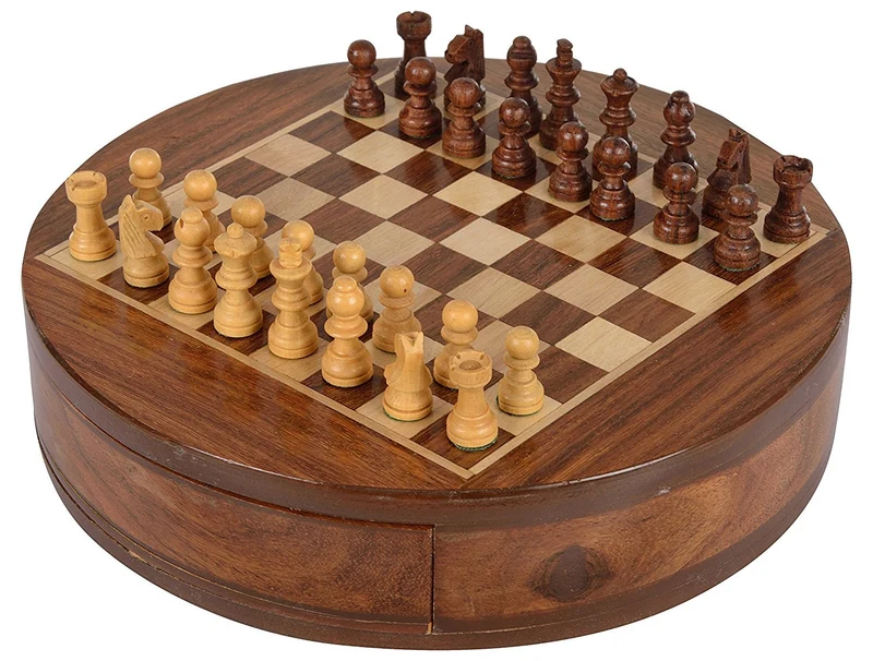 Jeu d'échecs 9" rond