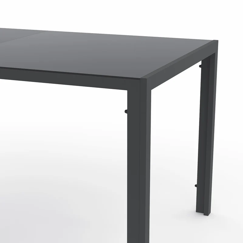 Ensemble de jardin Minorca 8 places en textiléne et verre trempé gris anthracite