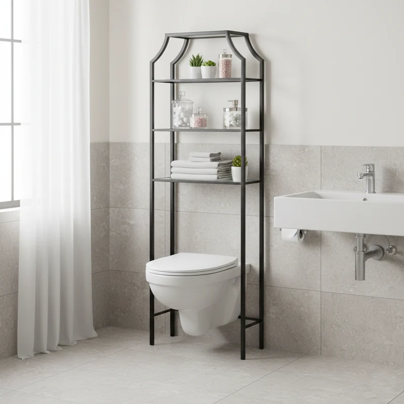 Etagere 4 etageres ouvertes en verre | Salem