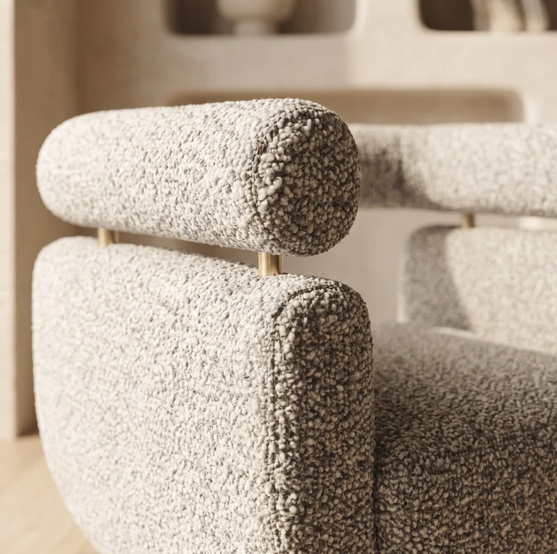 Fauteuil Kairo en bouclette