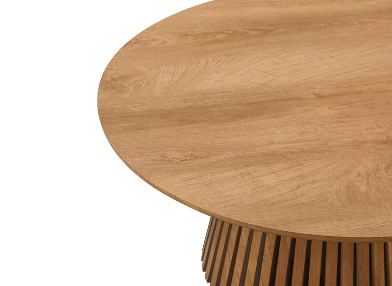 Table basse ronde en bois clair HEKA