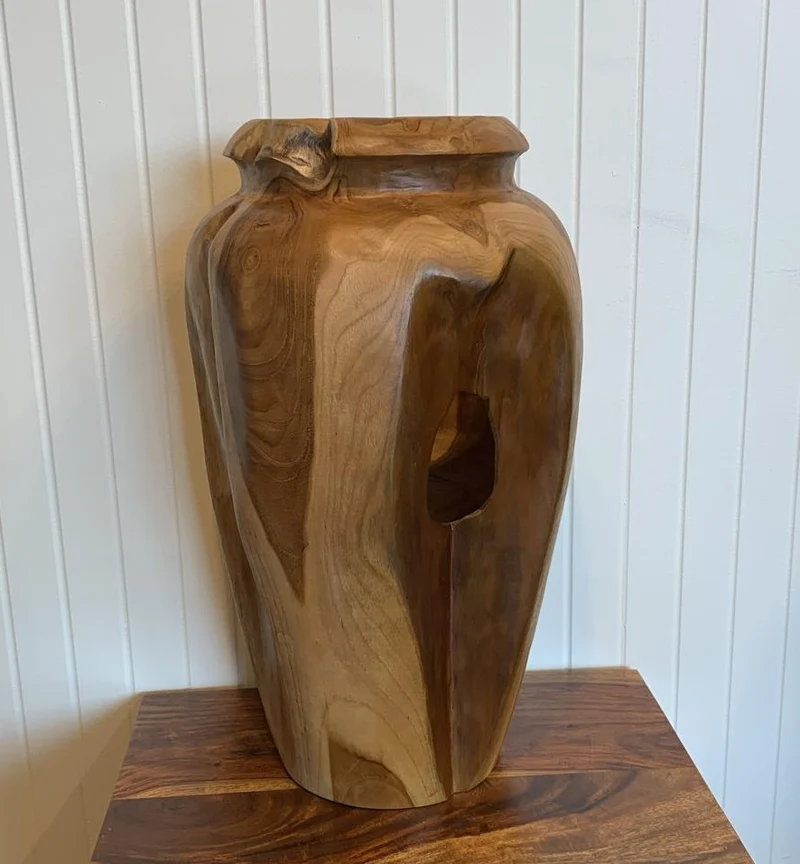 Vase en bois 16" NATURE