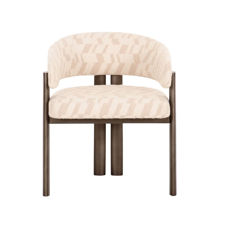Chaise Ninon imprimé beige