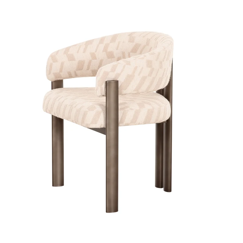 Chaise Ninon imprimé beige