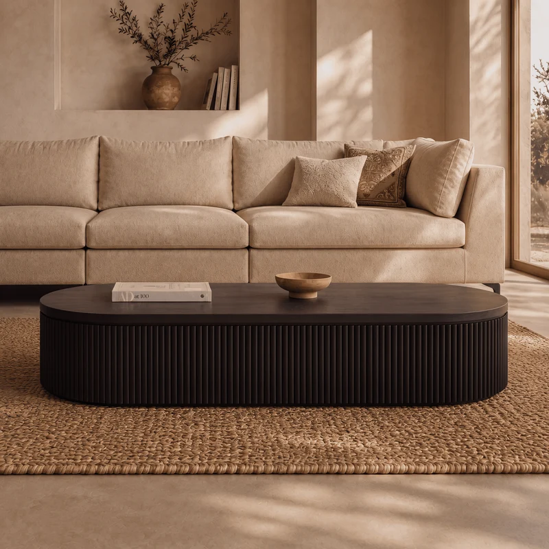 Table basse SYDNEY en orme noir