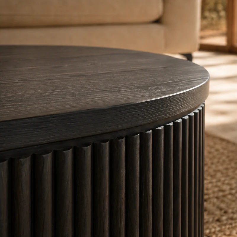 Table basse SYDNEY en orme noir