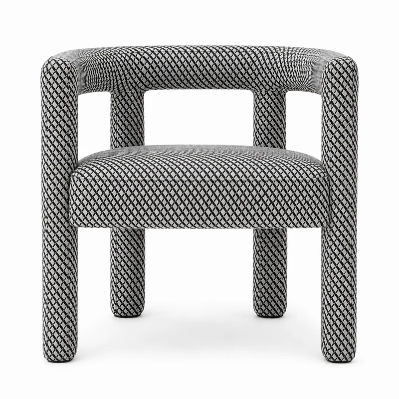 Chaise Liam Imprimé Brun