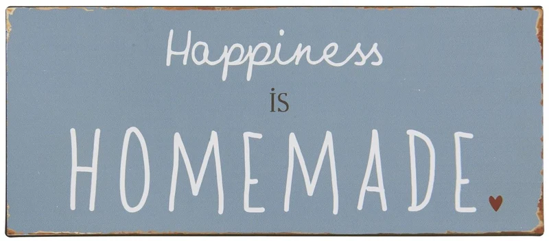 Plaque métal HAPPINESS IS HOMEMADE