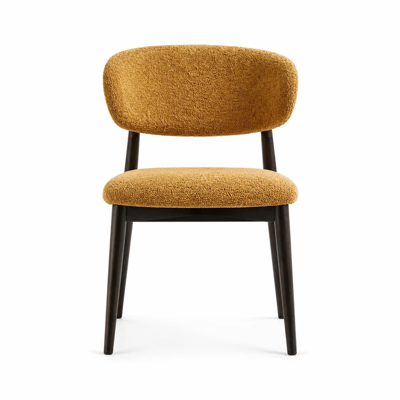 Chaise Jaspe Jaune et bois noir